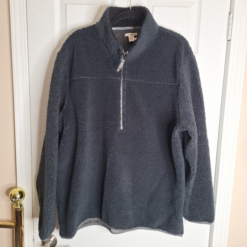 Carbon2cobalt Men's Sherpa Fleece 1/4 zip Pullover Size XL Tall